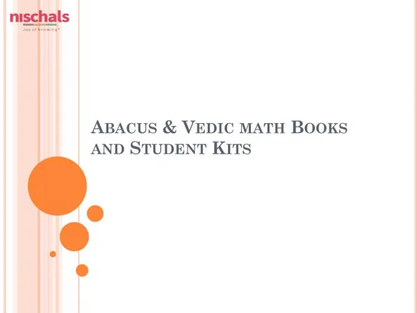 Abacus & Vedic math Books and Student Kits