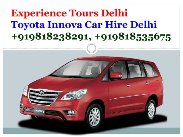 Innova Car Hire Delhi - Innova Car on Rent