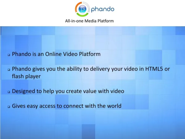Phando - Live Streaming Platform