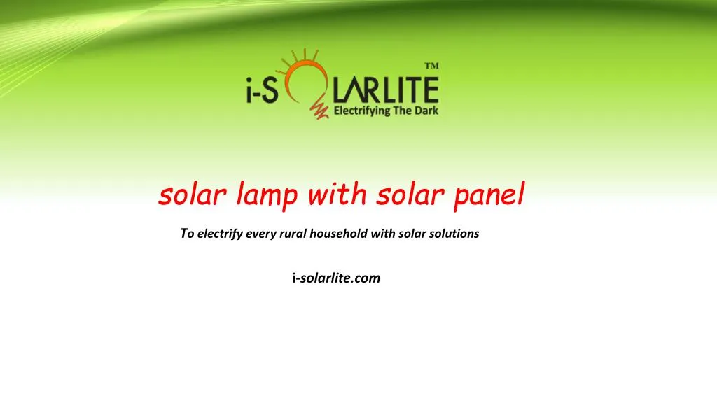 solar lamp with solar panel