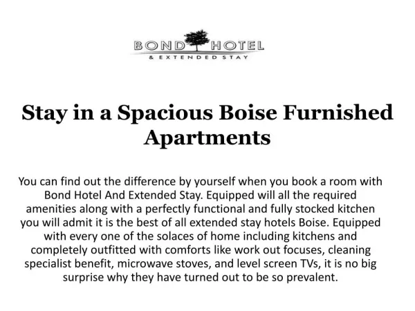 Stay in a Spacious Boise Furnished Apartments
