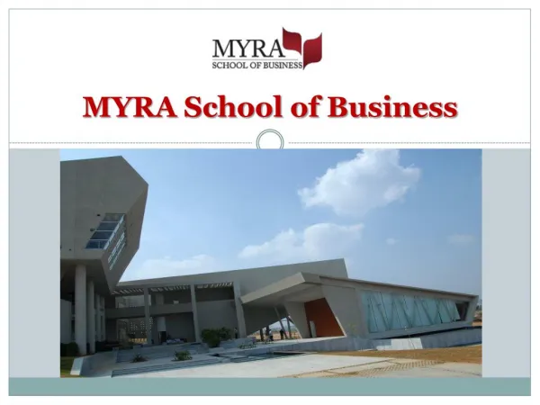 Executive Postgraduate Programme in Management | MYRA School of Business