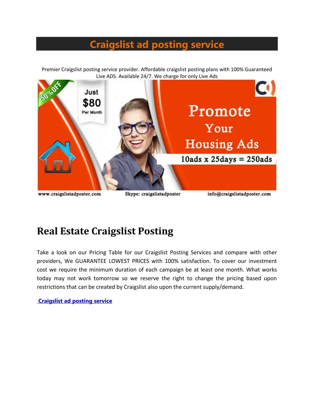 craigslist ad posting service premier craigslist