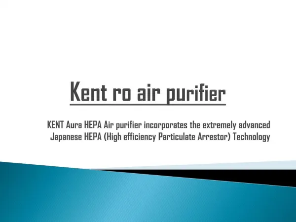Kent ro air purifier-Germany