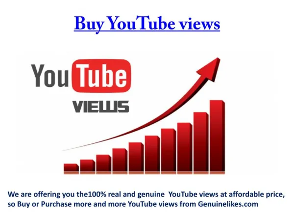 Buy Youtube views from Genuinelikes.com