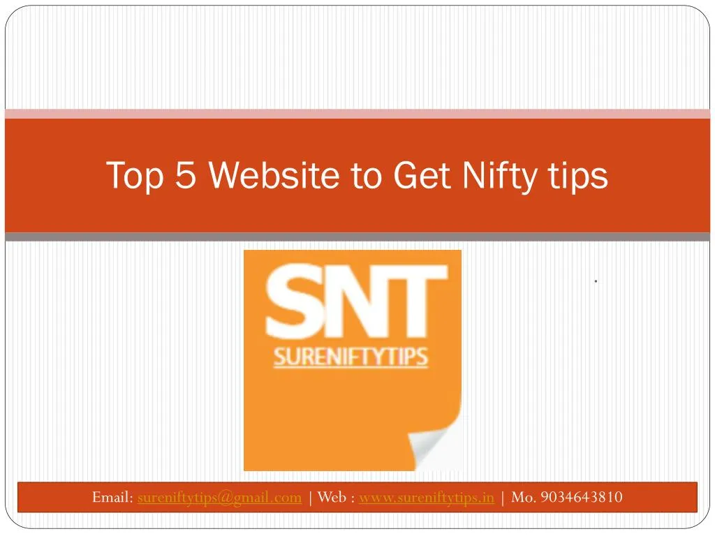 top 5 website to get nifty tips