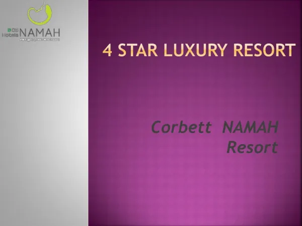 Luxury Resorts in Jim Corbett