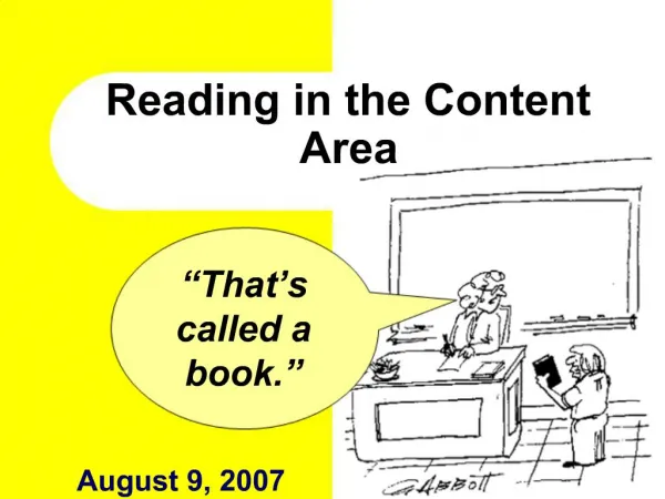 Reading in the Content Area
