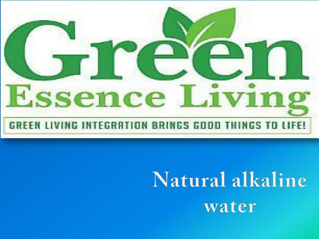 natural alkaline water