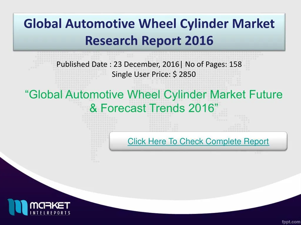 global automotive wheel cylinder market research