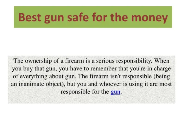 Best Gun Safe