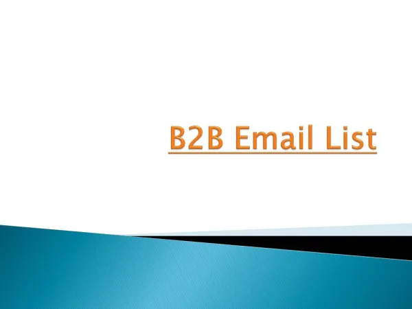 Effective B2B Email Marketing