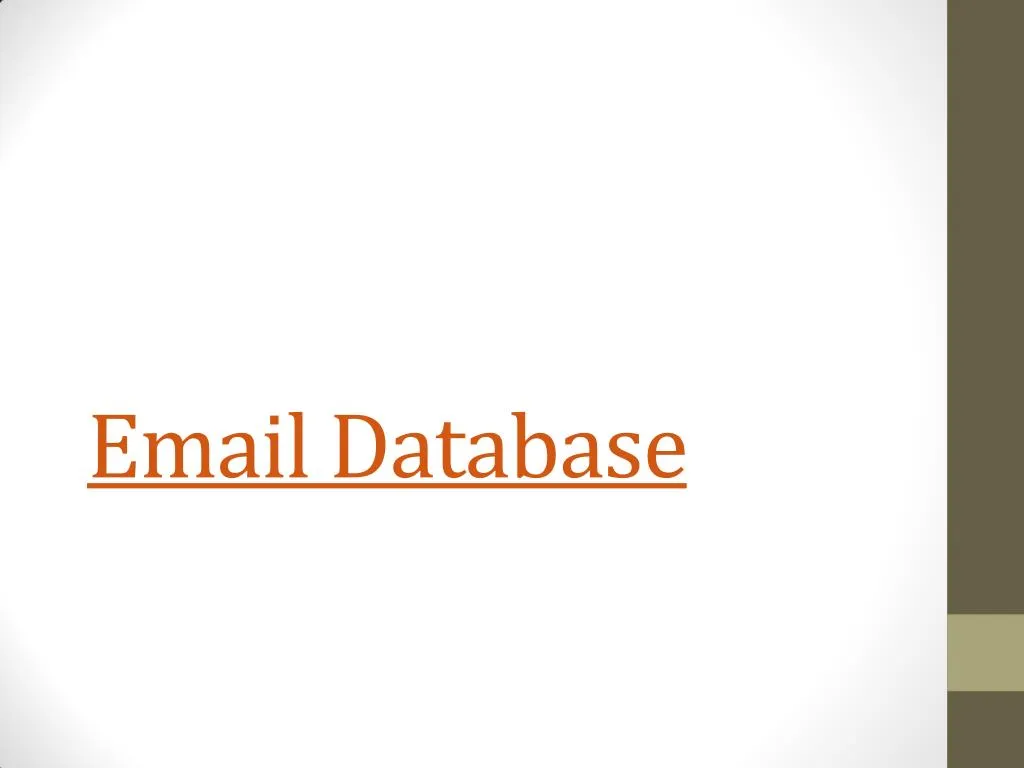 email database