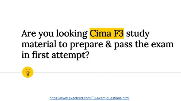 Cima F3 Questions Answers Dumps PDF