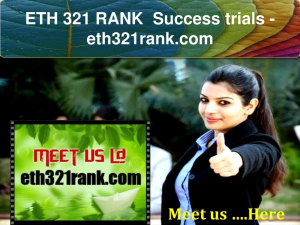 ETH 321 RANK Success trials- eth321rank.com