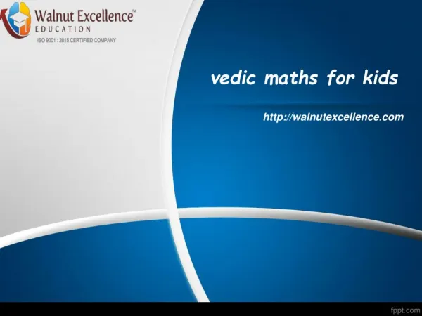Vedic maths for kids.