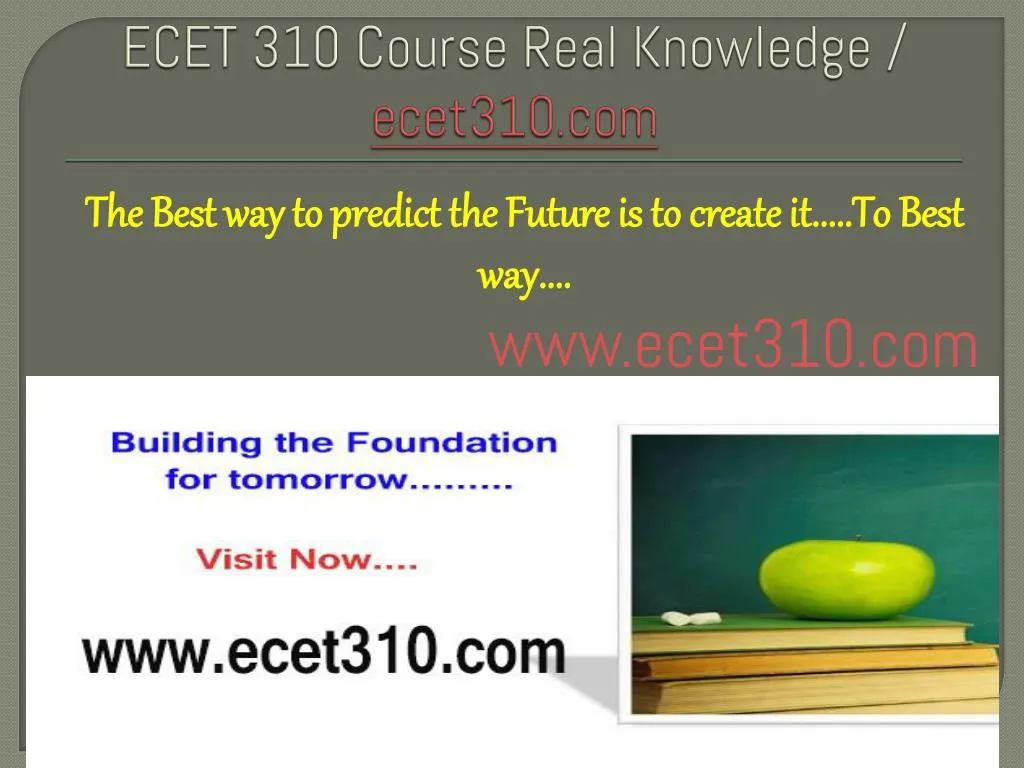 ecet 310 course real knowledge ecet310 com