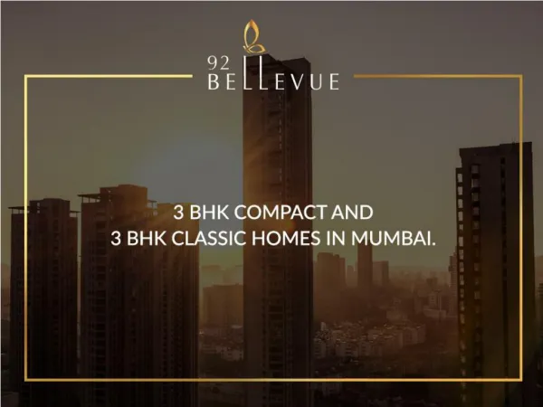 3 BHK Compact and 3 BHK Classic homes in Mumbai.