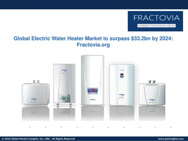 Electric Water Heater Market share to exceed $33.2bn by 2024