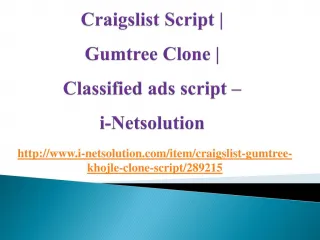 Craigslist Script | Gumtree Clone | Classified ads script