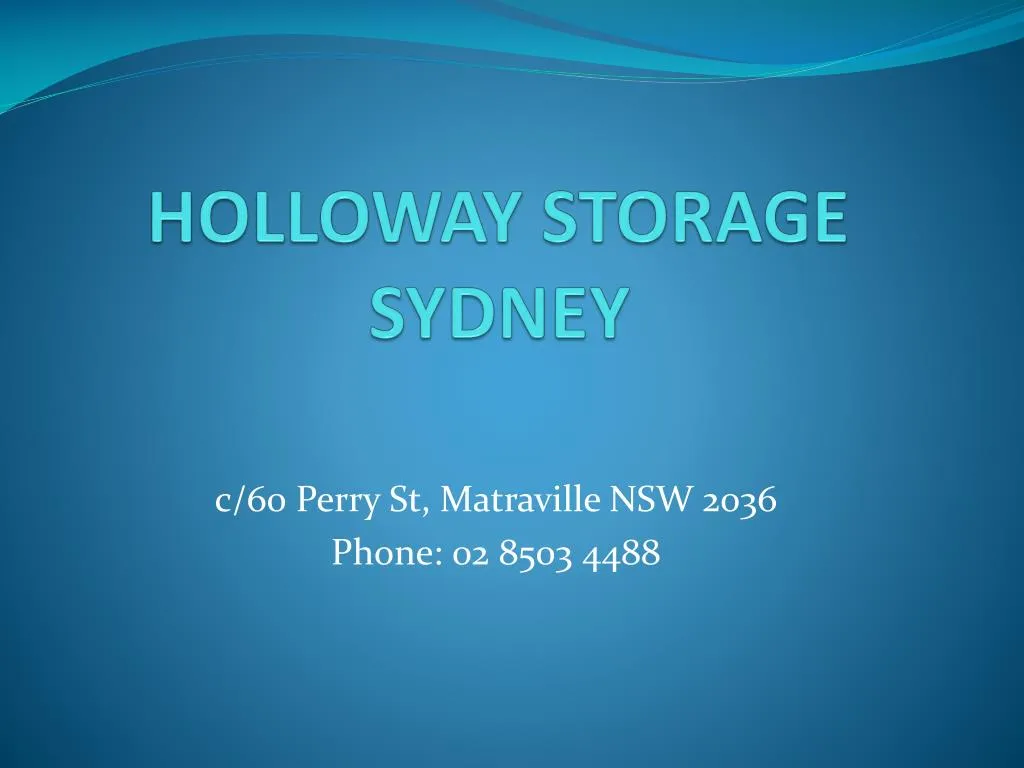 holloway storage sydney