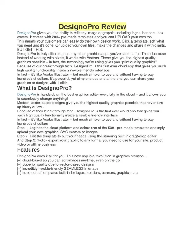 DesignoPro Review