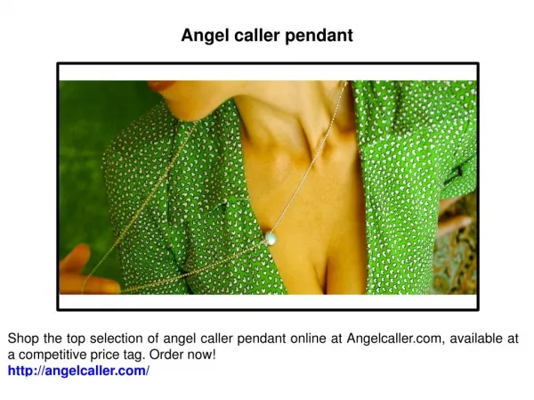 Angel caller pendant