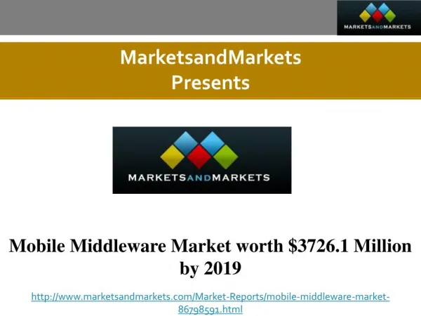 Mobile Middleware Market worth $3726.1 Million by 2019