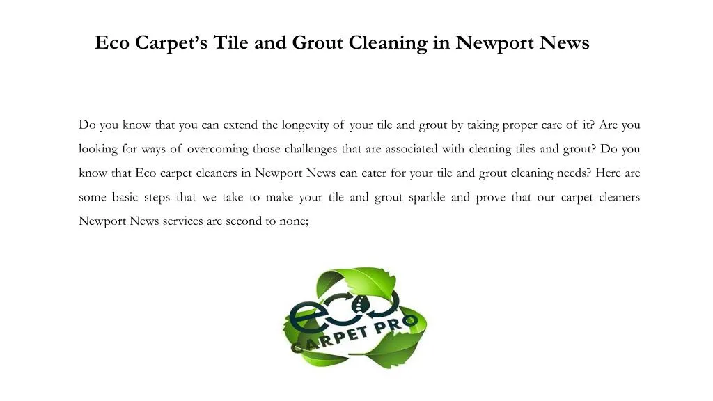 eco carpet s tile and grout cleaning in newport