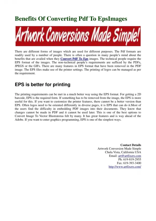 Benefits Of Converting Pdf To EpsImages