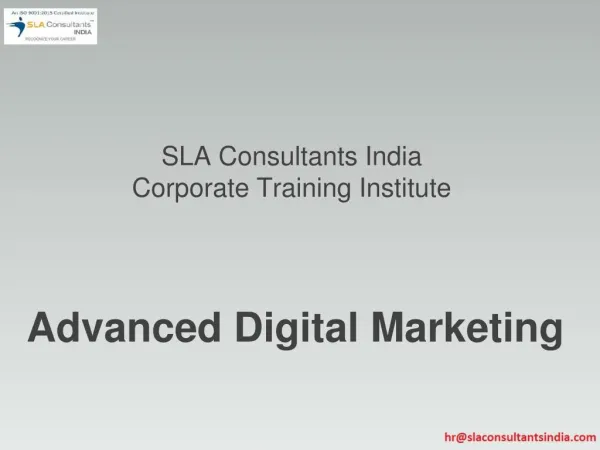 Advanced Digital Marketing Training Course