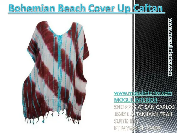 Bohemian beach cover up caftan by mogulinterior