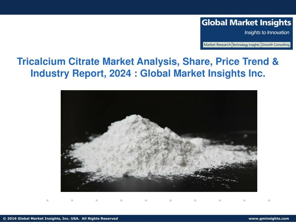 tricalcium citrate market analysis share price