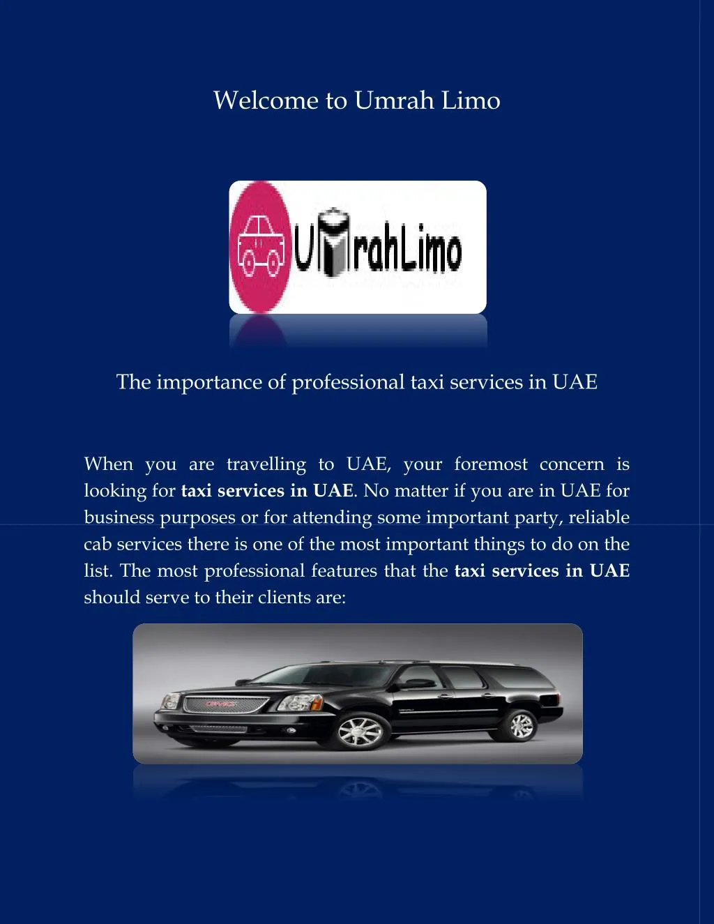 welcome to umrah limo