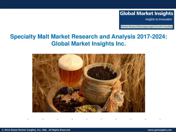 Specialty Malt Market, Present Efficiencies and Future Challenges from 2017 to 2024