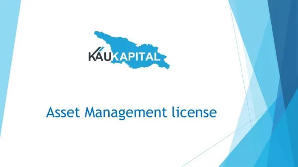 Asset management license
