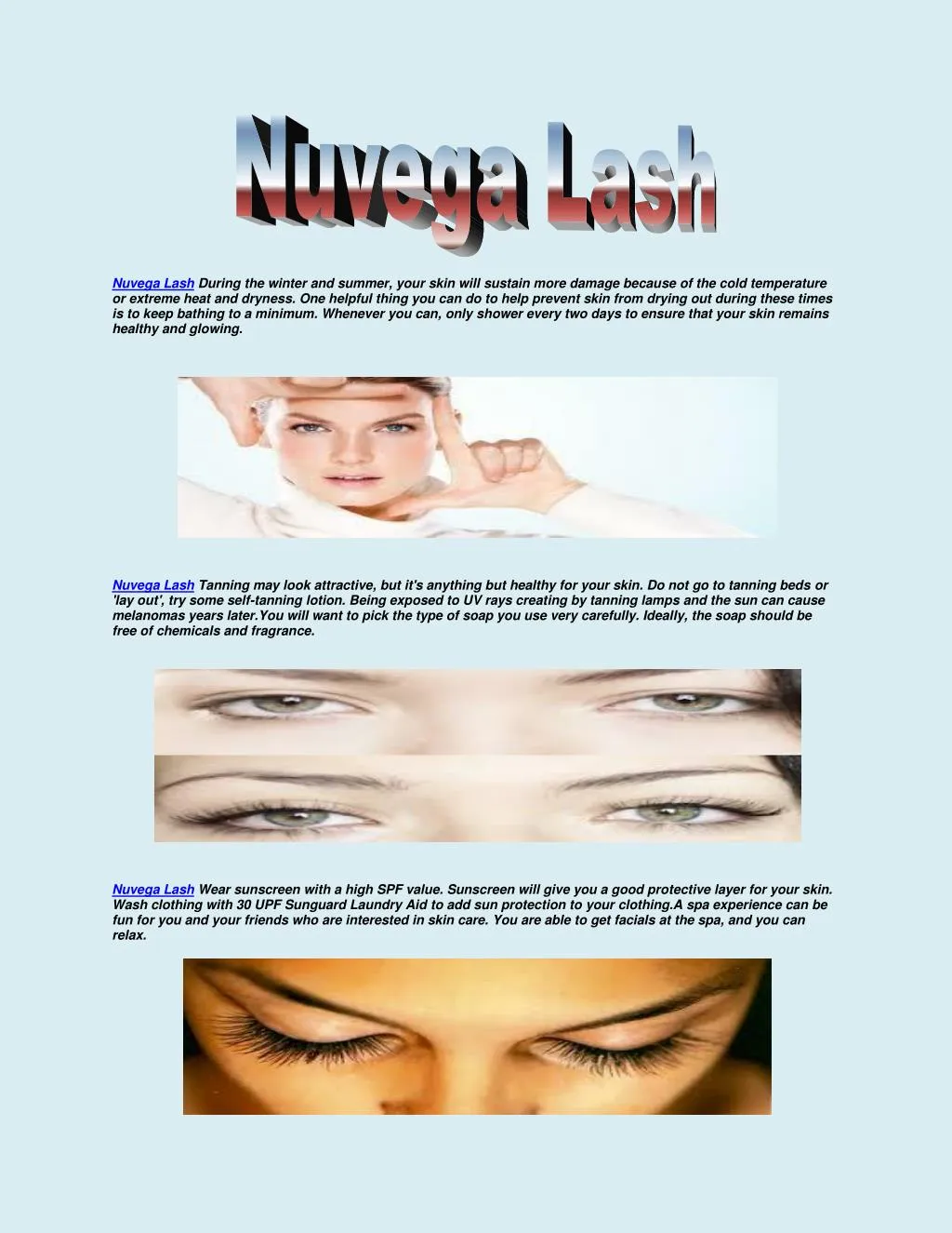 nuvega lash during the winter and summer your
