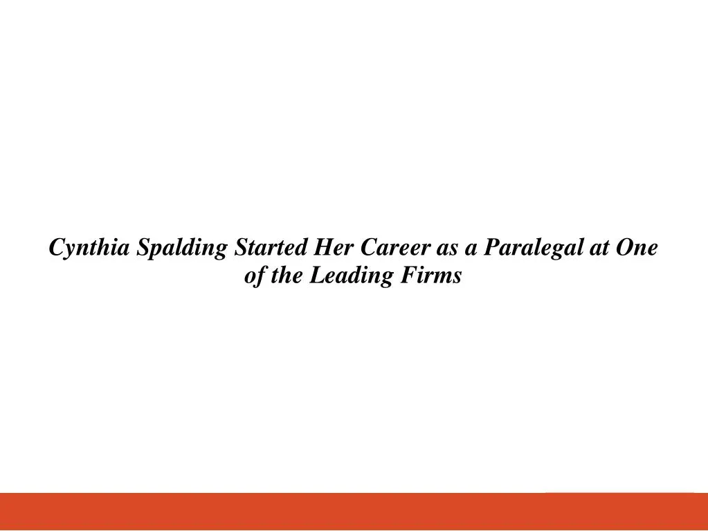cynthia spalding started her career