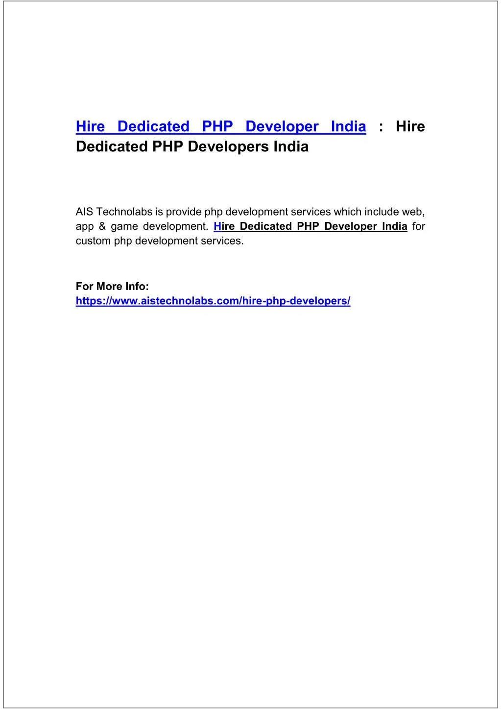 hire dedicated php developer india hire dedicated