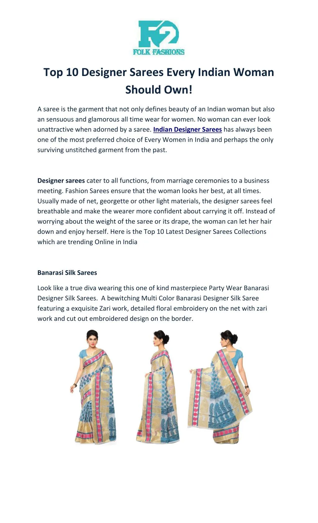 top 10 designer sarees every indian woman should