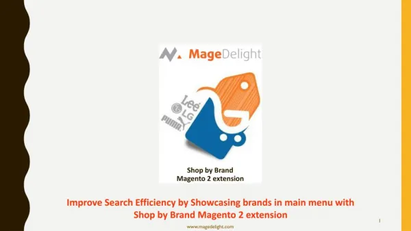 Improve Search Efficiency by Showcasing brands in main menu with Shop by Brand Magento 2 extension