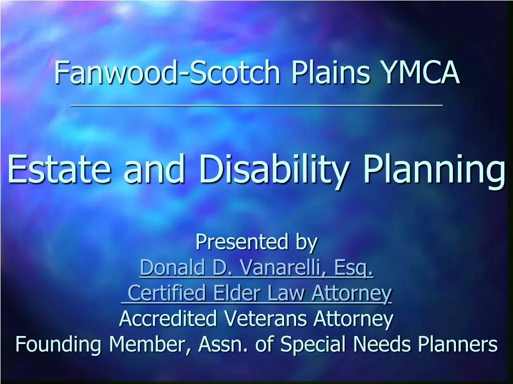 fanwood scotch plains ymca estate and disability