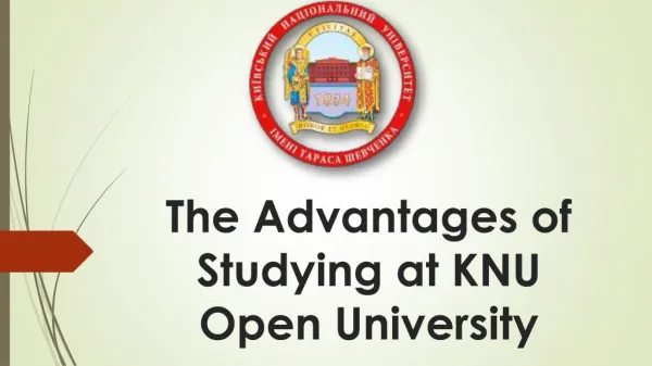 The advantages of studying at KNU Open University
