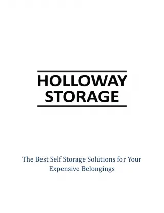 The Best Self Storage Solutions for Your Expensive Belongings - slide 1