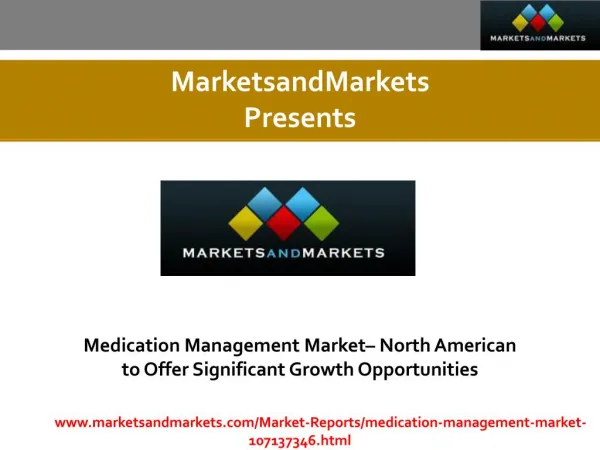 Medication Management Market expected worth $1,624.9 Million by 2019