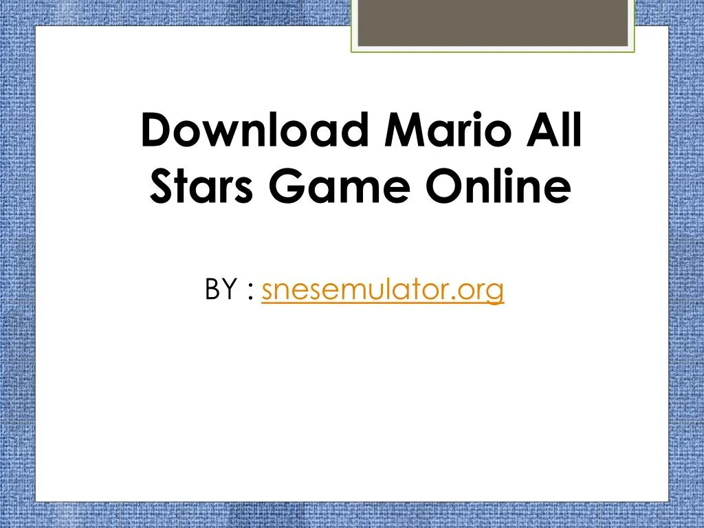 download mario all stars game online
