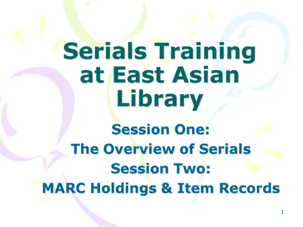 Serials Training at East Asian Library