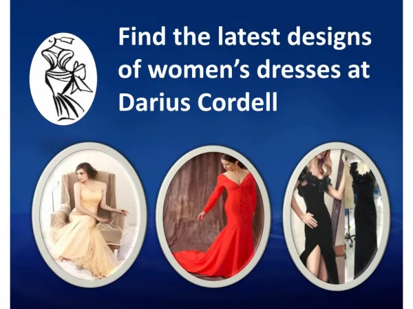 Get online women’s dresses in new designs from Darius Cordell