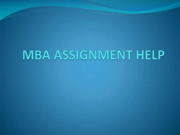 MBA aasignment help