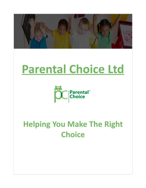 Parental Choice Ltd - Child care provider
